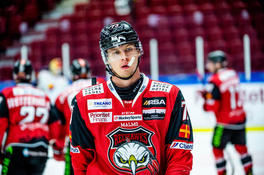 Malmö Redhawks Adam Ollas Mattsson deppar