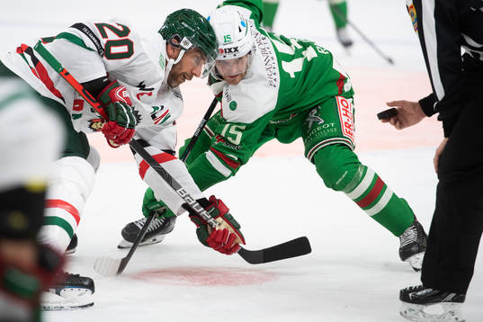 Frölundas Joel Lundqvist och Rögles Simon Ryfors