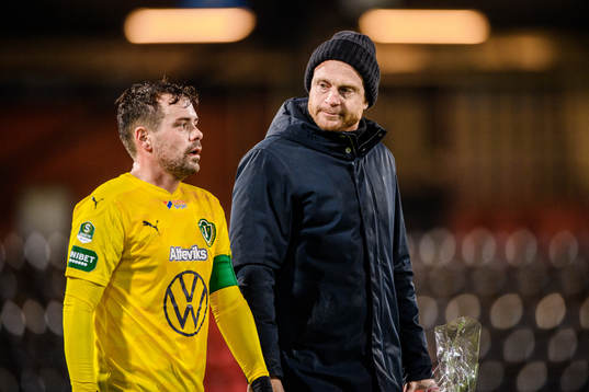 Jönköpings Fredric Fendrich och tränare Andreas