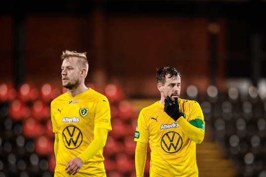 Jönköpings Sebastian Crona och Fredric Fendrich deppar