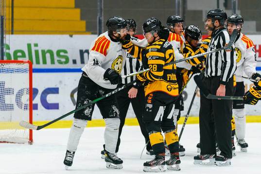 Brynäs Johan Alcén och Skellefteås Jesper Frödén i