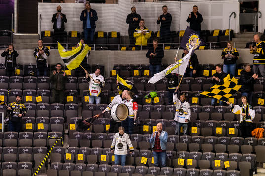 Spectators in the stands celebrates