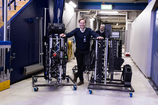 Fredrik Eklund innan ishockeymatchen i SHL mellan Leksand