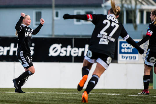 Celine Emilie Nergård of Rosenborg celebrates