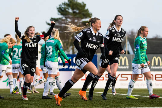 Lisa-Marie Karlseng Utland of Rosenborg celebrates