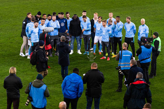 Malmö FFs spelare jublar
