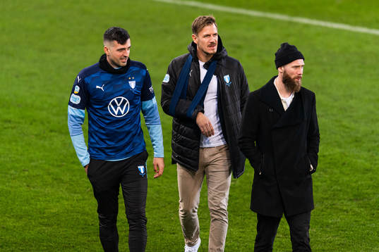 Malmö FFs målvakt Dusan Melicharek, målvakt Johan Dahlin