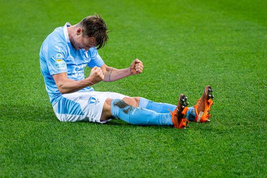 Malmö FFs Eric Larsson jublar