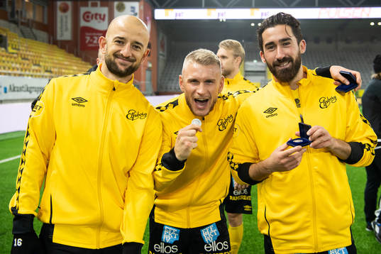 Elfsborgs Robert Gojani, Simon Strand och Frederik Holst