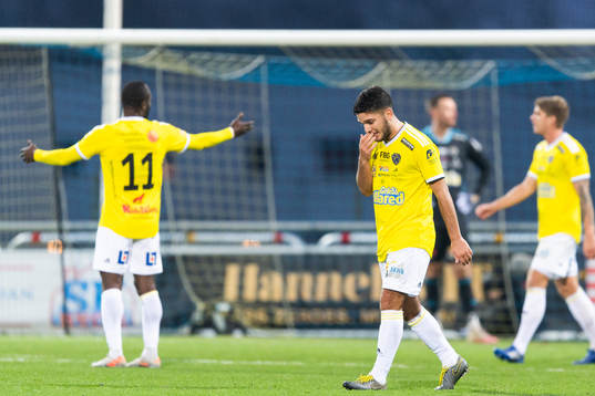 Falkenbergs Edi Sylisufaj deppar