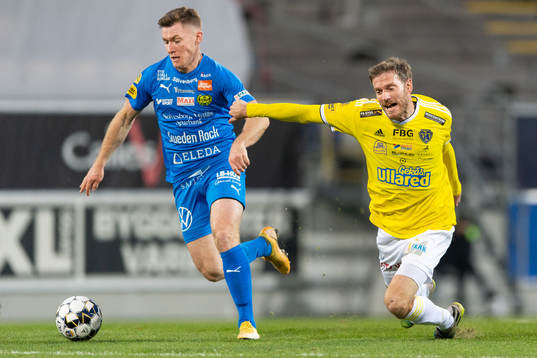 Mjällbys Viktor Agardius och Falkenbergs Karl Söderström