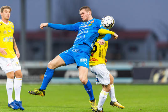 under fotbollsmatchen i Allsvenskan mellan Falkenberg och