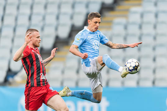 Östersunds Thomas Isherwood och Malmö FFs Sören Rieks