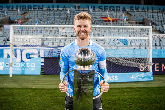 Malmö FFs Anders Christiansen jublar med Lennart