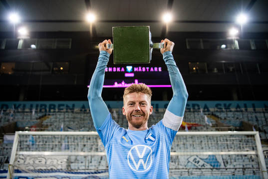 Malmö FFs Anders Christiansen jublar med Lennart