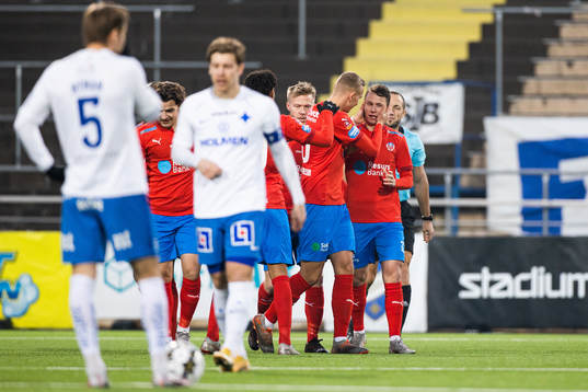 Helsingborgs Helsingborgs Alex Timossi Andersson jublar med