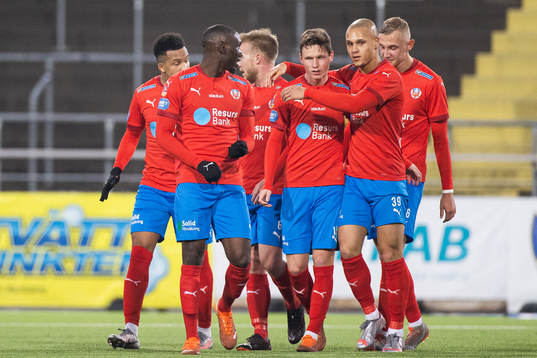 Helsingborgs Helsingborgs Max Svensson jublar med