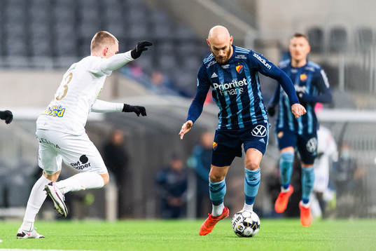 Varbergs Anton Liljenbäck och Djurgårdens Magnus Eriksson