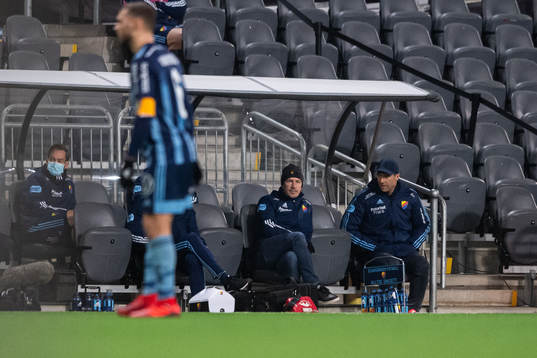 Djurgårdens tränare Kim Bergstrand och tränare Thomas