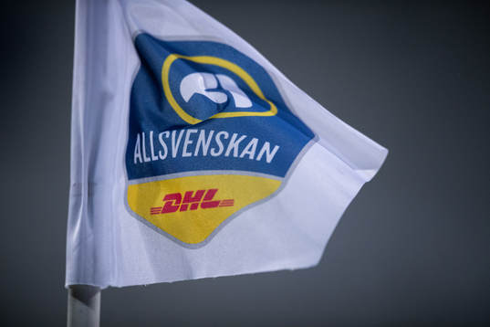 En hörnflagga nder fotbollsmatchen i Allsvenskan mellan