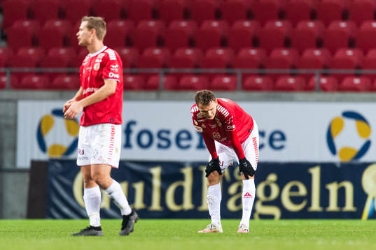 Kalmars Piotr Johansson och Erik Israelsson deppar