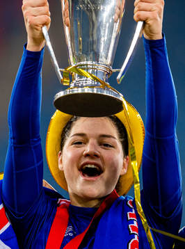 Dejana Stefanovic of Vålerenga celebrates winning the