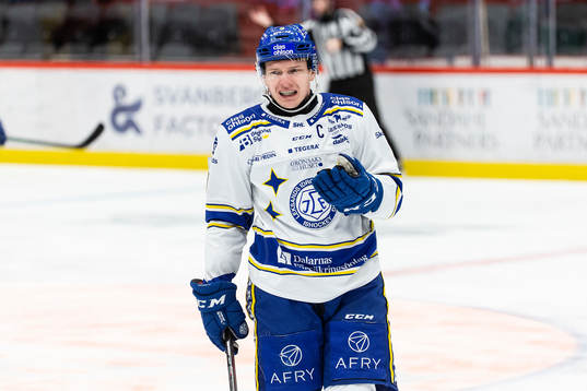 Leksands Patrik Zackrisson reagerar