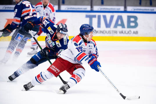Växjös Emil Pettersson och Oskarshamns Tyler Kelleher