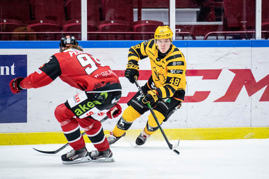 Skellefteås Jonatan Berggren och Malmö Redhawks Carl