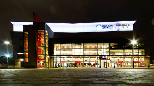 SAAB Arena före ishockeymatchen i SHL mellan Linköping