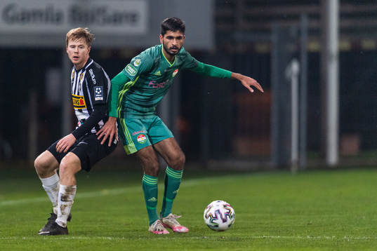 Landskronas Dennis Olofsson  och Dalkurds Suleman Zurmati