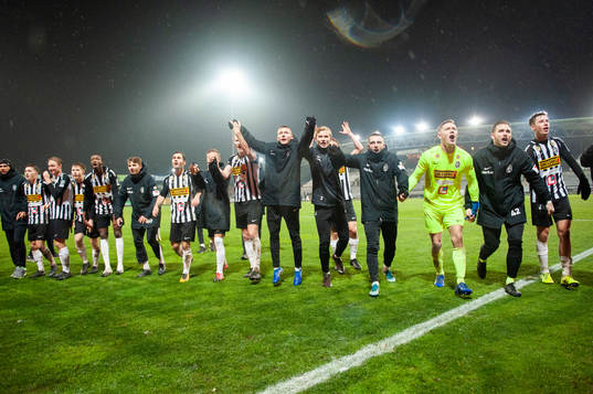 Landskronas spelare jublar