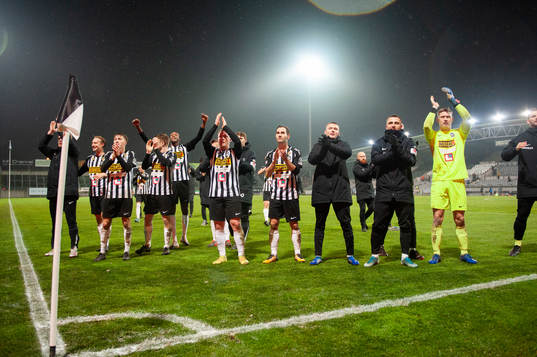 Landskronas spelare jublar