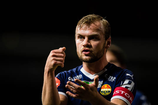 Herman Sørby Stengel of Strømsgodset reacts