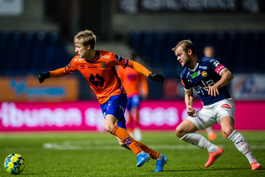Markus Seehusen Karlsbakk of Aalesund and Herman Sørby