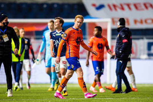 Sigurd Tafjord of Aalesund looks dejected
