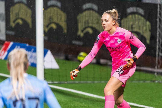 Goalkeeper Ellie Roebuck of Manchester City