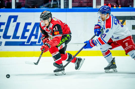 Malmö Redhawks Jan-Mikael Järvinen mot Oskarshamns Brian