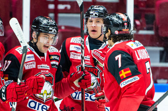 Malmö Redhawks Pathrik Westerholm och Oliver Lauridsen