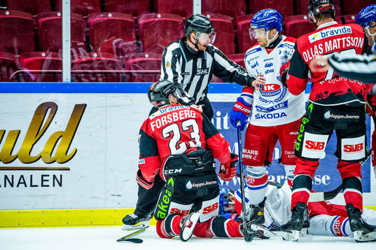 Malmö Redhawks Christoffer Forsberg utvisas