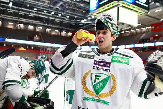 Färjestads målvakt Arvid Holm