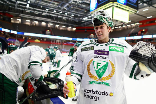 Färjestads målvakt Arvid Holm