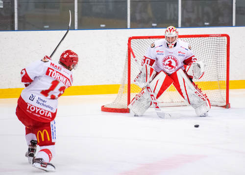 Trojas målvakt Anton Hjalmarsson och Tobias Törnkvist