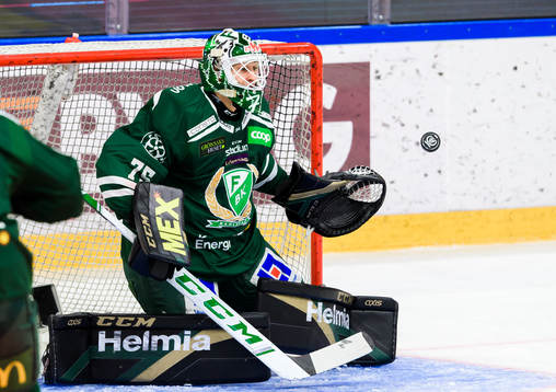 Färjestads målvakt Arvid Holm
