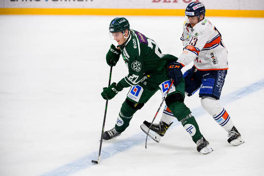 Färjestads Oskar Bäck och Växjös Jack Drury