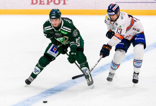 Färjestads Oskar Bäck och Växjös Jack Drury