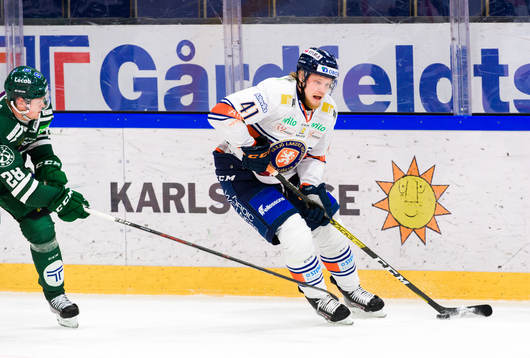 Färjestads Linus Arnesson och Växjös Ludvig Nilsson