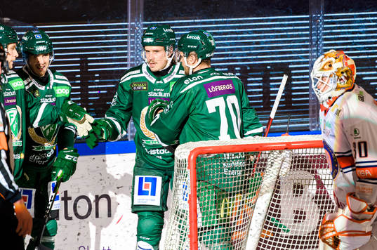Färjestads Michael Lindqvist, Joakim Nygård och Jacob
