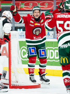 Frölundas Max Friberg jublar