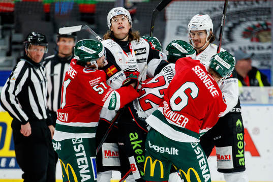 Frölundas och Malmö Redhawks spelare i bråk